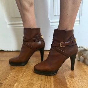 Ralph Lauren Vienna High Polish Calf Booties